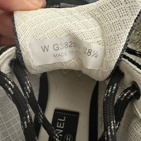 CHANEL Women's Sneakers - Black, Gray, Pink - Picture 6 of 8